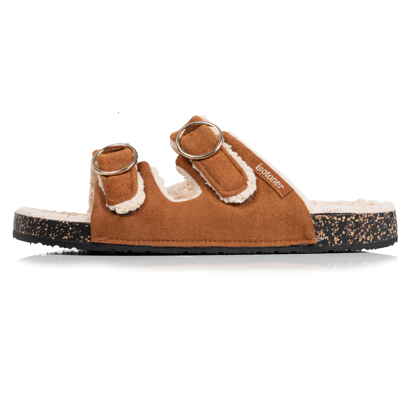 Zapatillas de casa Mujer Sandalias Sherpa Camel