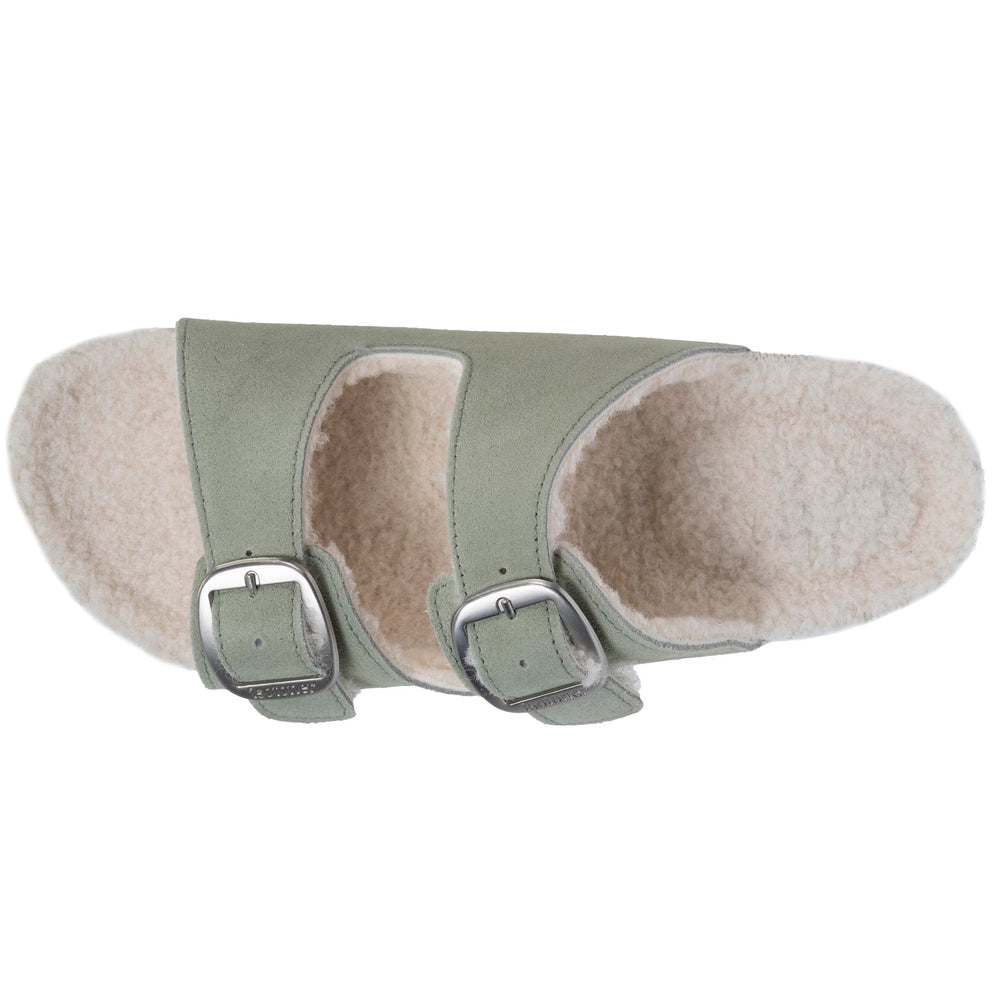 Zapatillas de casa sandalias Mujer Sherpa Verde agua - Isotoner