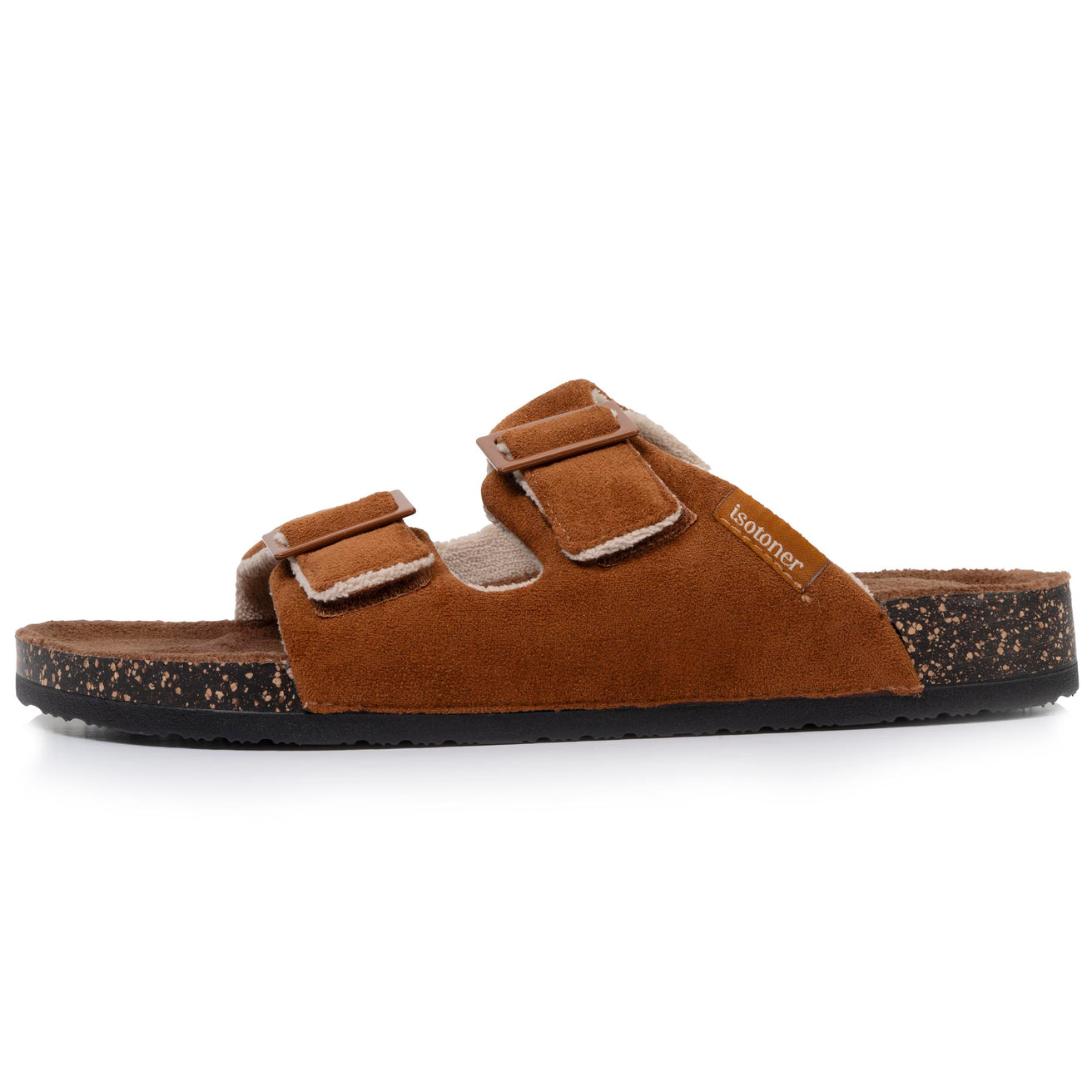 Zapatillas de casa sandalias Hombre tiras Camel