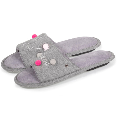 Zapatillas de casa sandalias Mujer Gris jaspeado fantasía - Isotoner