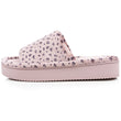 Zapatillas de casa sandalias plataforma Mujer Leopardo blush