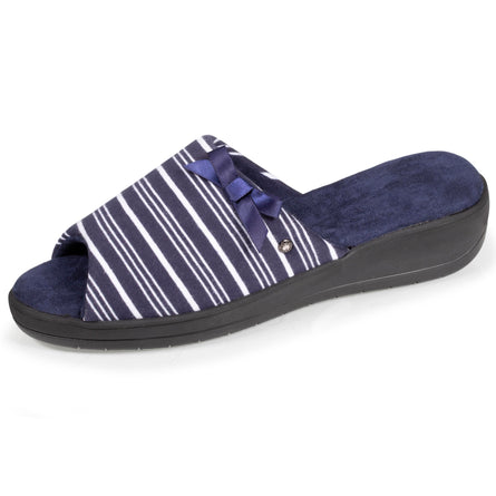 Zapatillas de casa sandalias con tacón Mujer Rayas - Isotoner