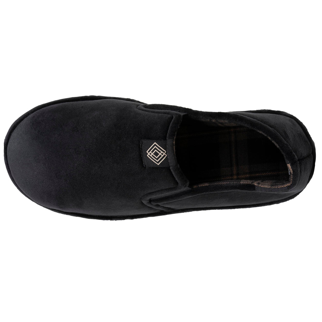 Zapatillas de casa sin molestias Hombre Negro tartán