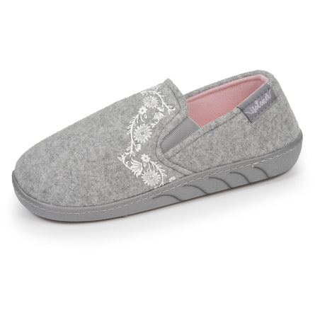 Zapatillas de casa sin molestias Junior arabescos Gris jaspeado - Isotoner
