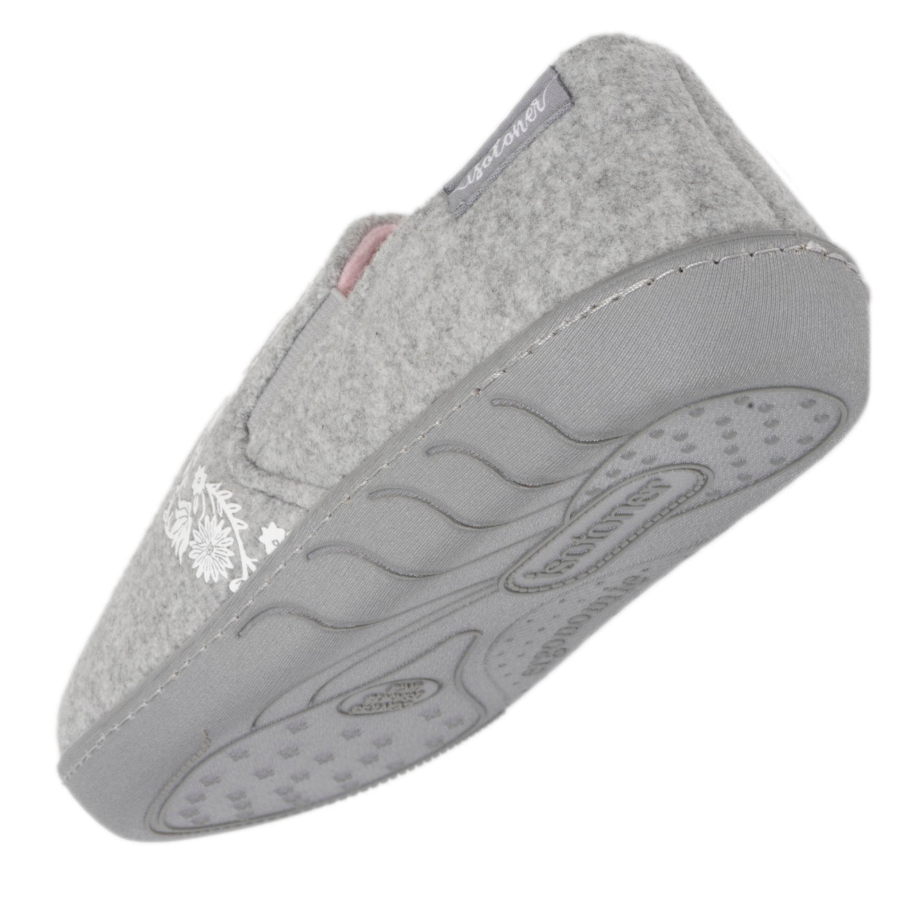 Zapatillas de casa sin molestias Junior arabescos Gris jaspeado