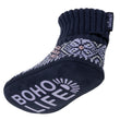 Zapatillas de casa escandinavas Mujer Jacquard Marino