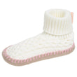 Zapatillas de casa escandinavas Mujer malla Marfil