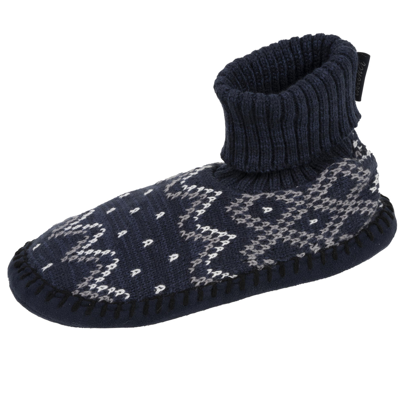 Zapatillas de casa escandinavas Hombre Jacquard Marino