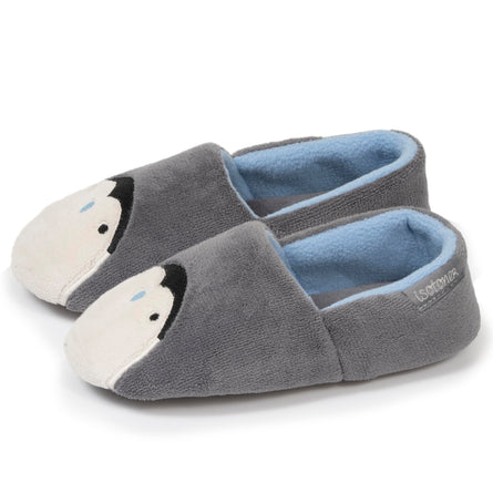 Zapatillas de casa slippers Niños Gris Pingüino blanco - Isotoner