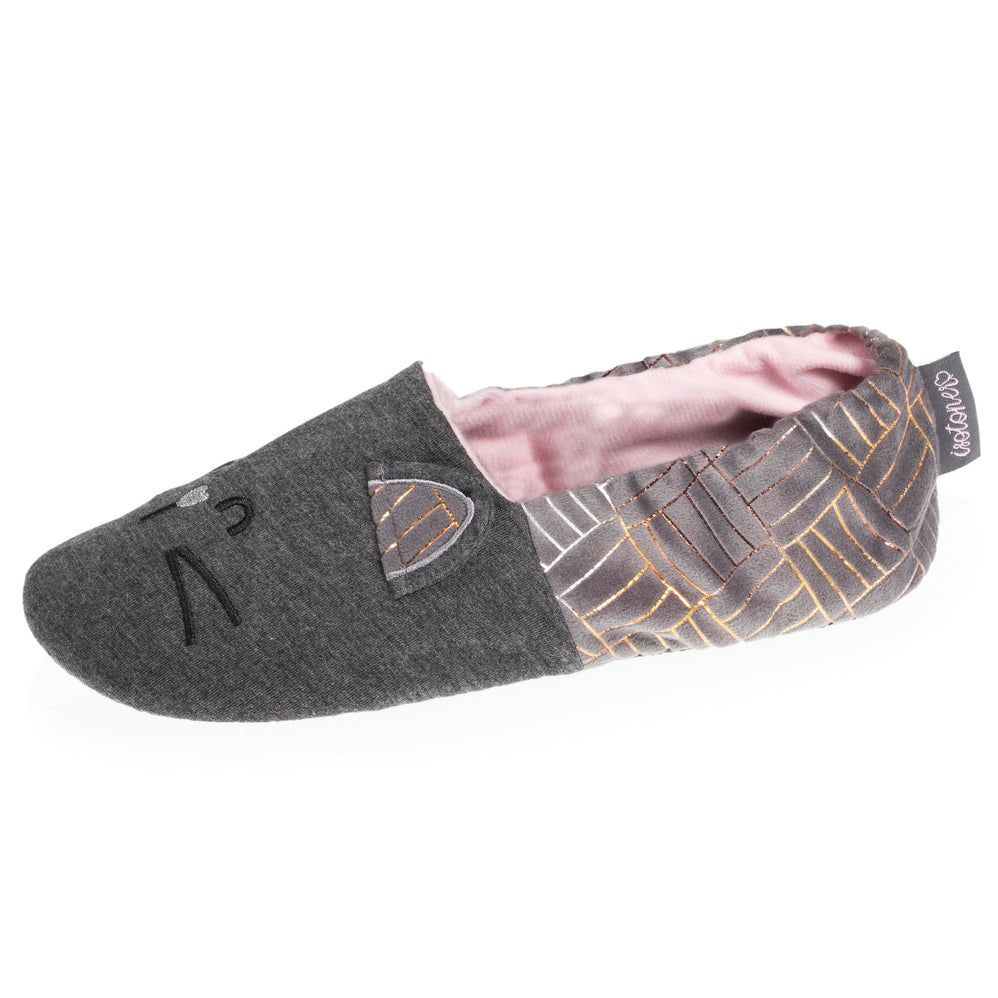 Zapatillas de casa slippers Mujer 3D Gris jaspeado oscuro - Isotoner