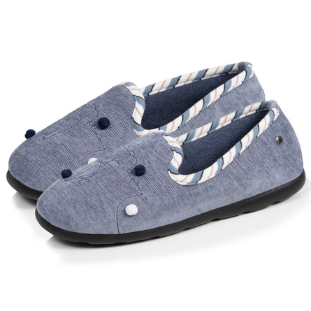 Zapatillas de casa cerradas Mujer Azul denim - Isotoner