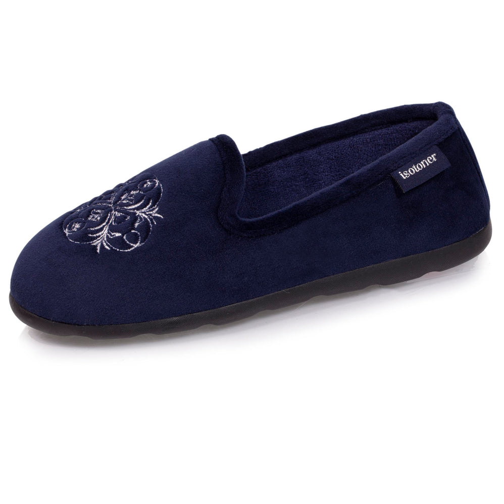Zapatillas de casa cerradas Mujer Marino escudo - Isotoner