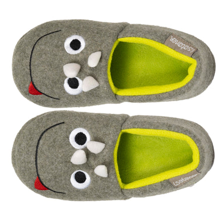 Zapatillas de casa slippers Niño Dinosaurio Caqui jaspeado - Isotoner