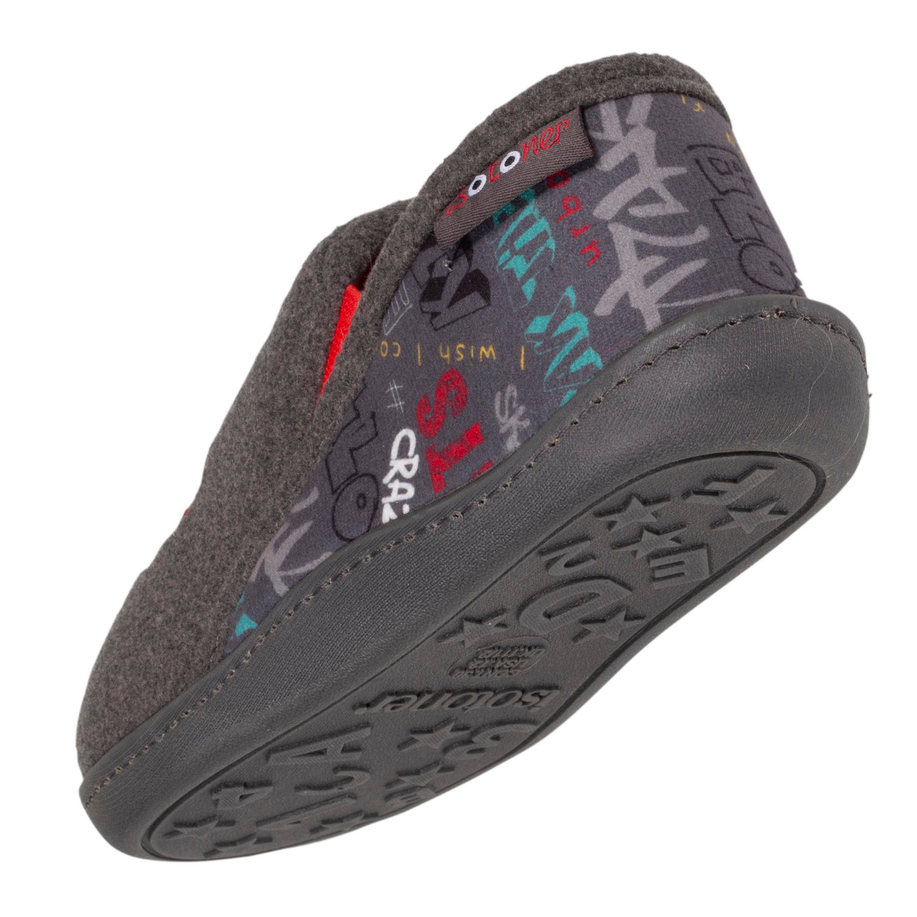 Zapatillas de casa mocasines Niños Mounstruo Gris