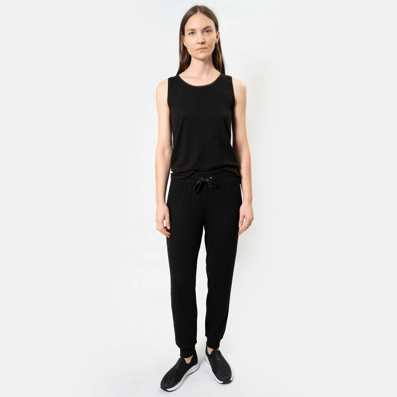 Camiseta sin mangas Mujer Negro