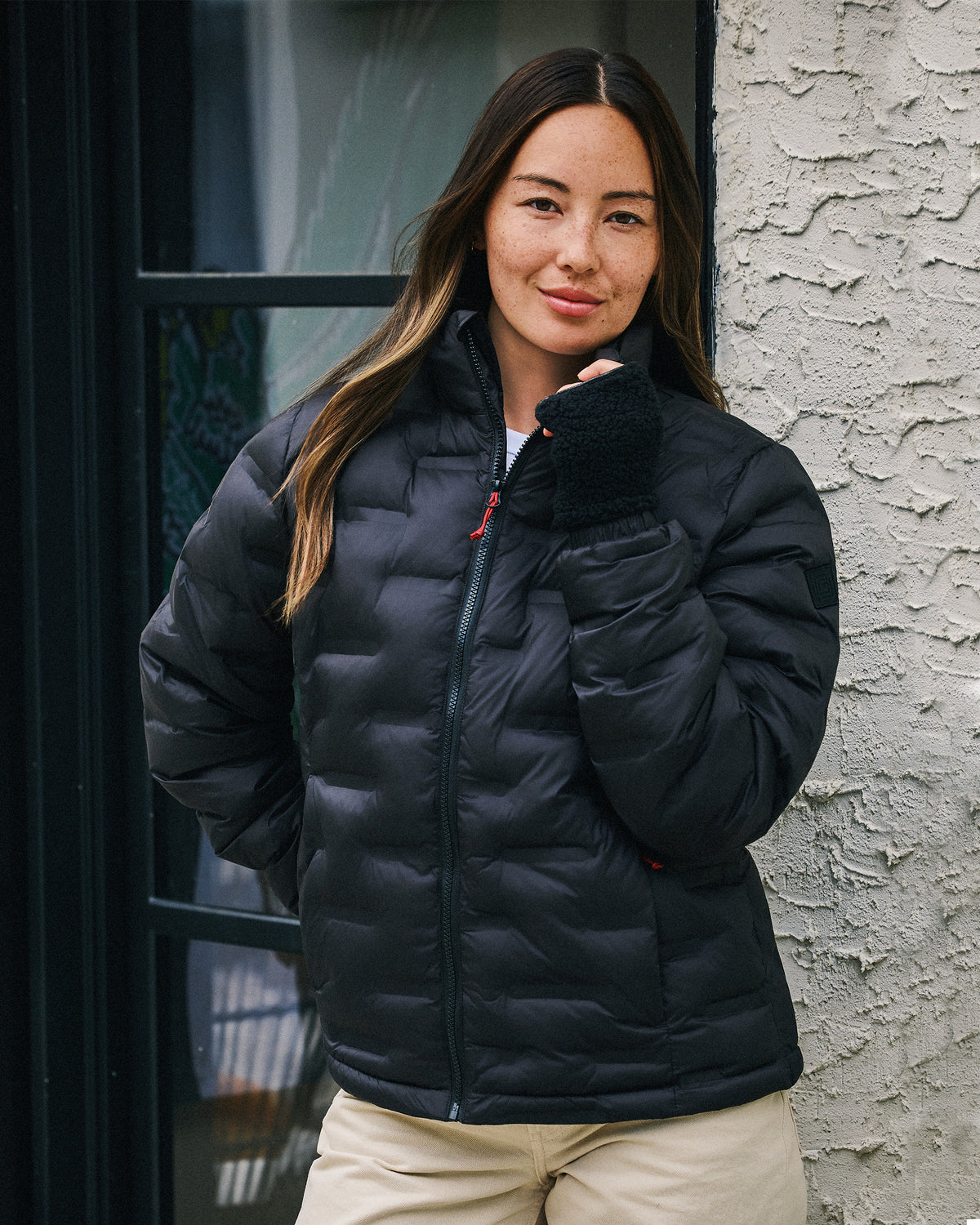 Chaquetón Mujer mangas largas Negro