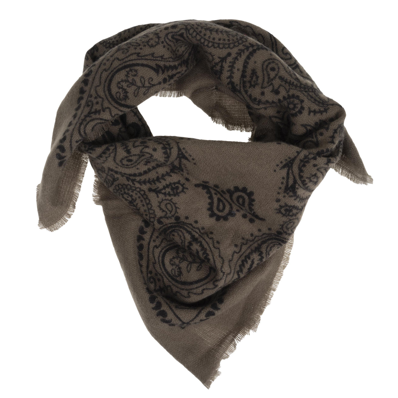 Bufanda Bandana cuadrada Mujer Malla Caqui