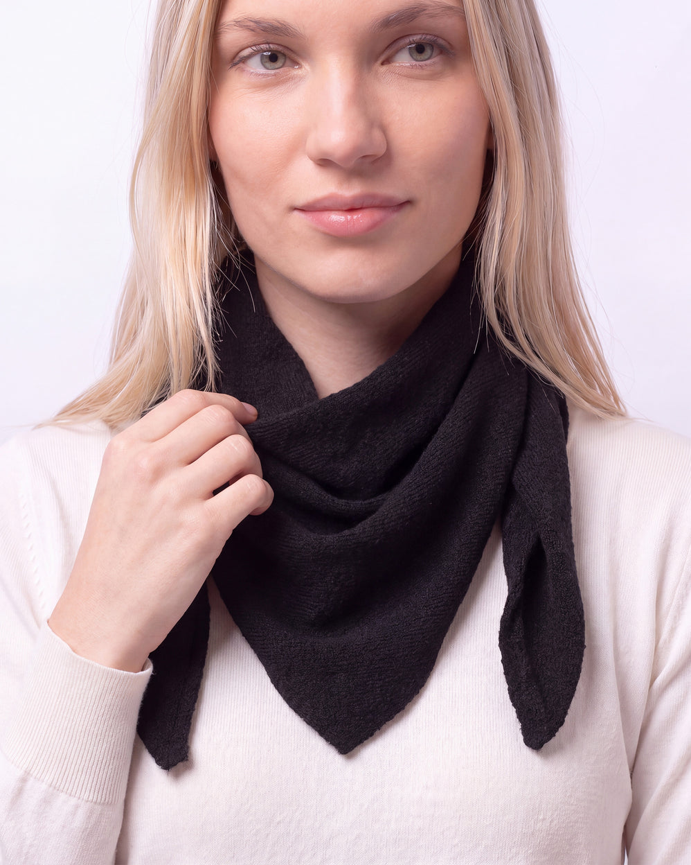 Bufanda Bandana triangular Mujer Malla Negro - Isotoner