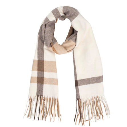 Bufanda Mujer Soft Touch Tartán Beige/Marrón - Isotoner