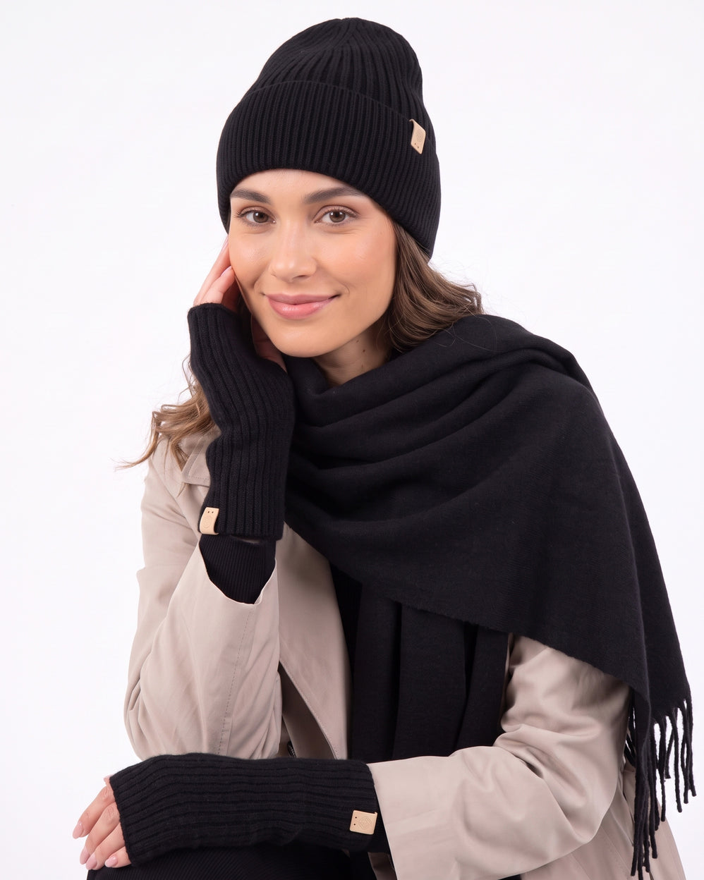 Mitones Mujer malla Soft Touch Negro - Isotoner