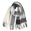 Bufanda Mujer con flecos Beige/Gris