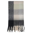 Bufanda Mujer con flecos Beige/Gris