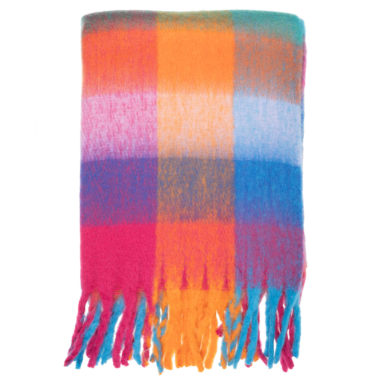 Bufanda Mujer con flecos Multicolor