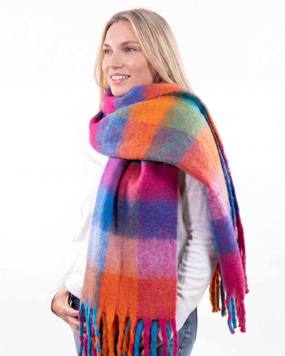 Bufanda Mujer con flecos Multicolor - Isotoner