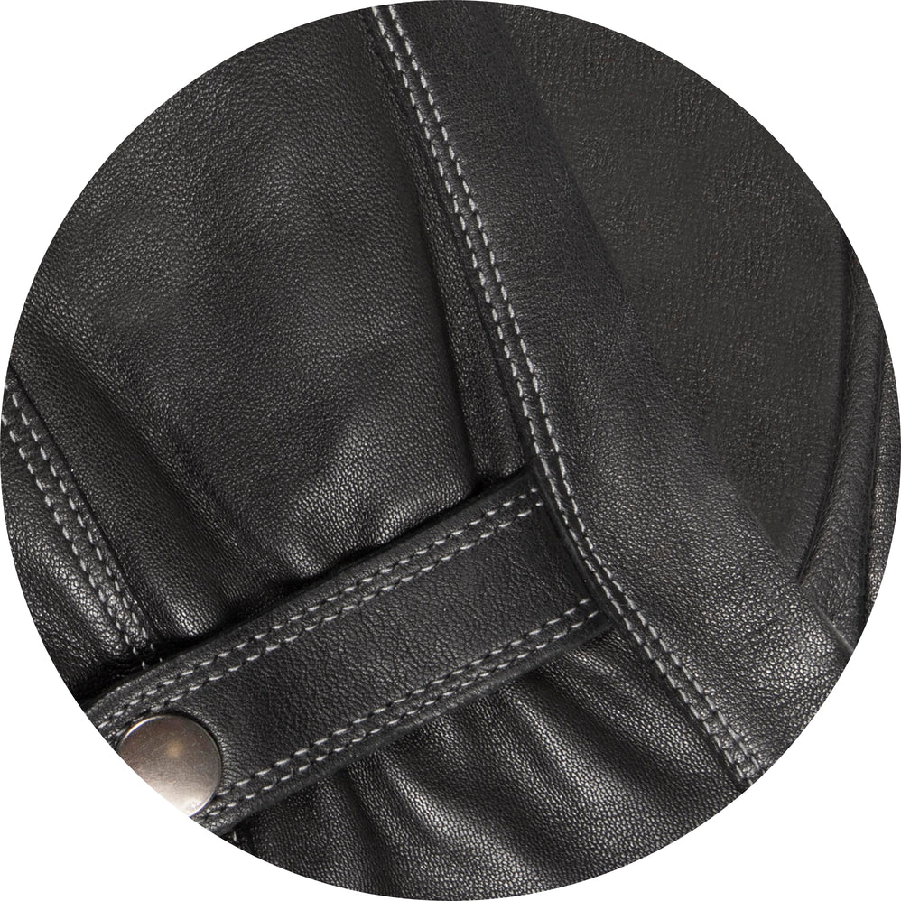 Guantes Hombre táctiles cuero de cordero Negro - Isotoner