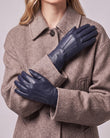 Guantes Mujer 3 costuras cuero Denim