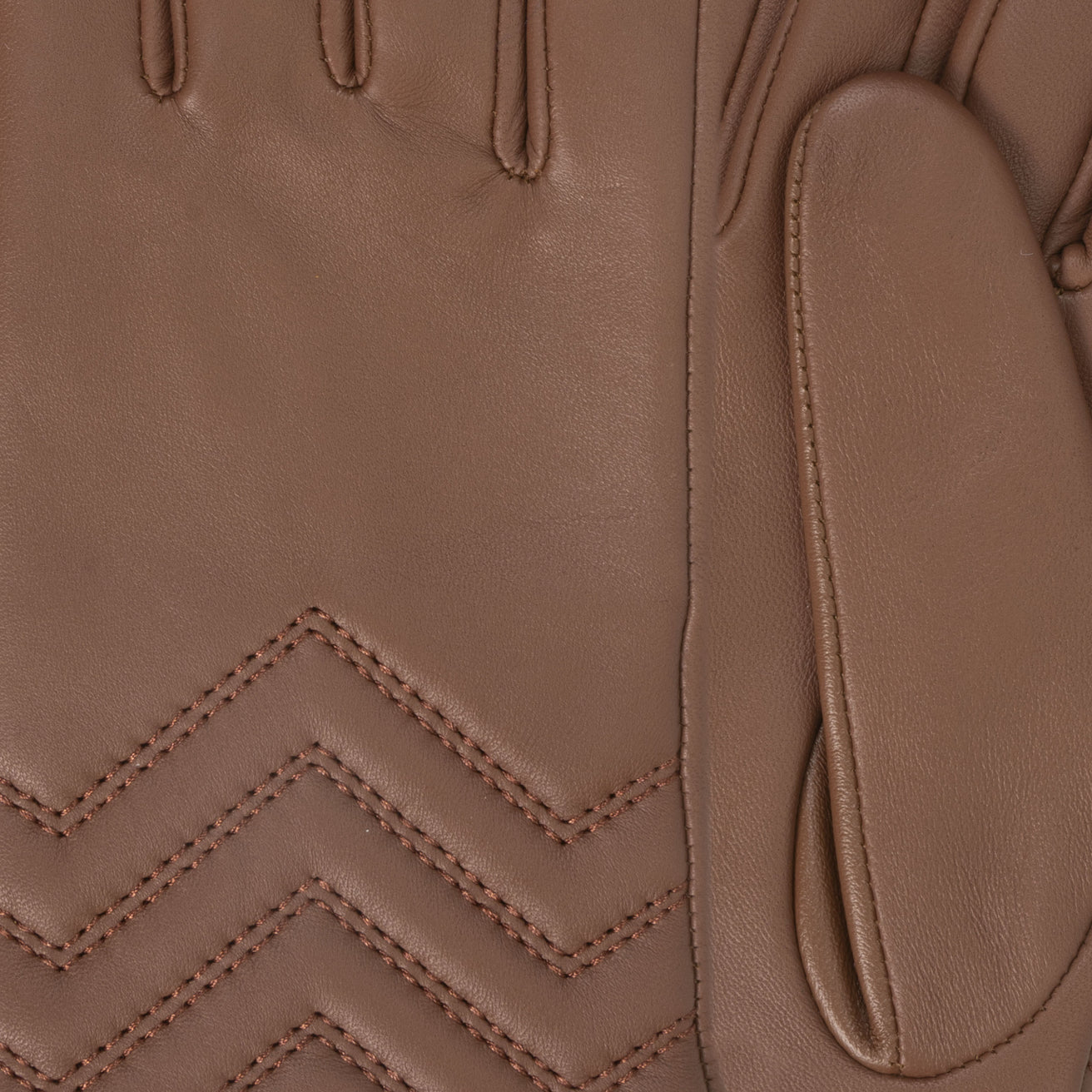 Guantes Mujer piel de cordero Coñac pespuntes