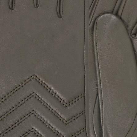 Guantes Mujer piel de cordero Caqui pespuntes - Isotoner