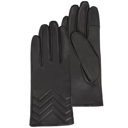 Guantes Mujer piel de cordero Negro pespuntes - Isotoner
