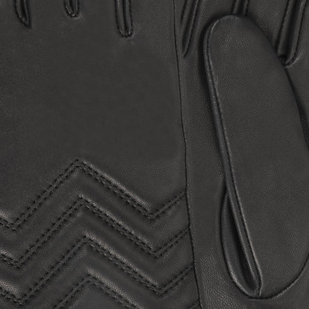 Guantes Mujer piel de cordero Negro pespuntes - Isotoner
