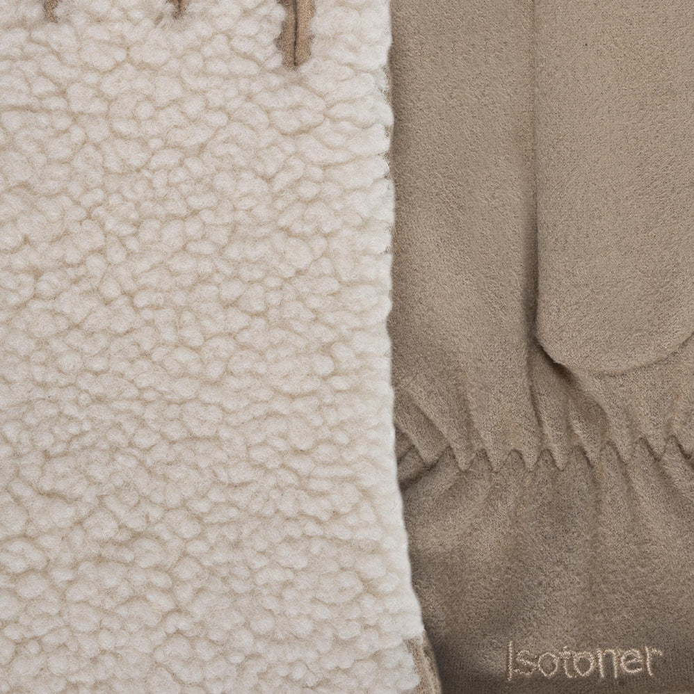 Guantes Mujer Sherpa táctiles Beige - Isotoner