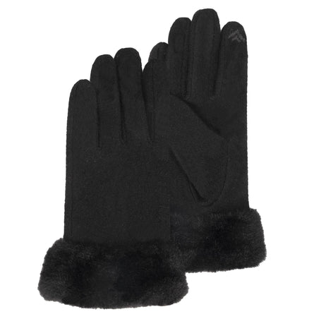 Guantes Mujer compatibles con pantalla táctil Lana Negro - Isotoner