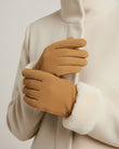 Guantes Mujer cuero/piel Caramelo