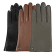 Guantes Mujer táctiles Cuero cálido Coñac