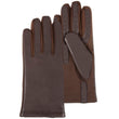 Guantes Mujer táctiles cuero de oveja Marrón
