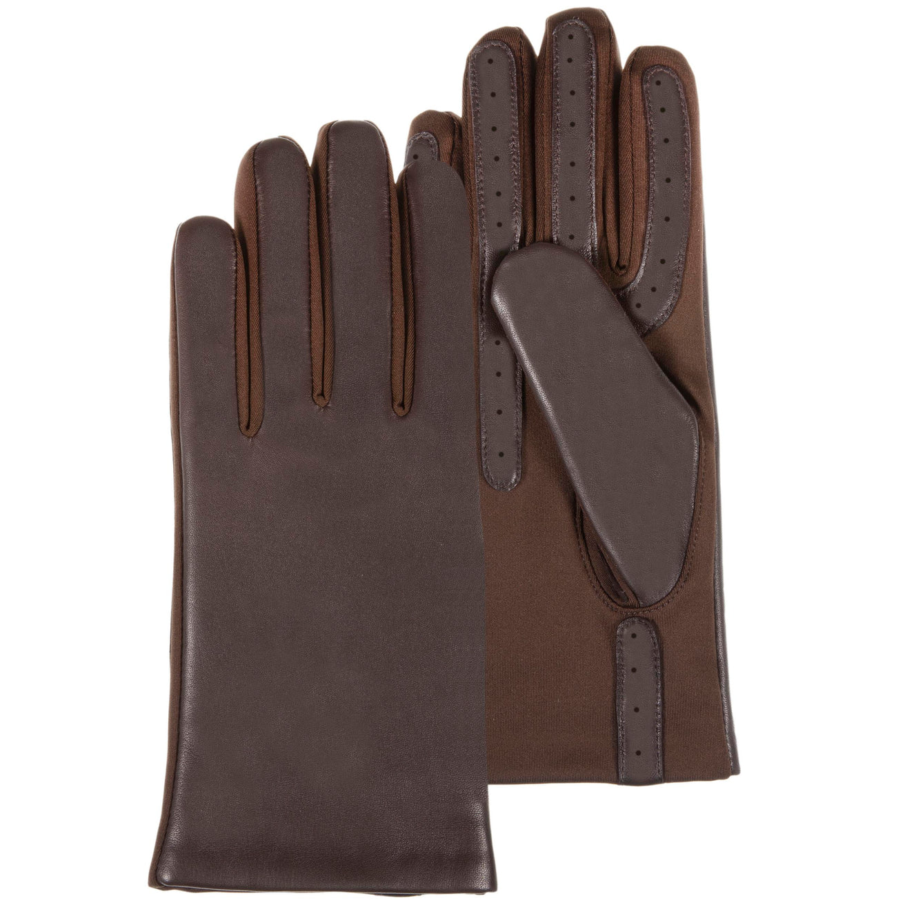 Guantes Mujer táctiles cuero de oveja Marrón