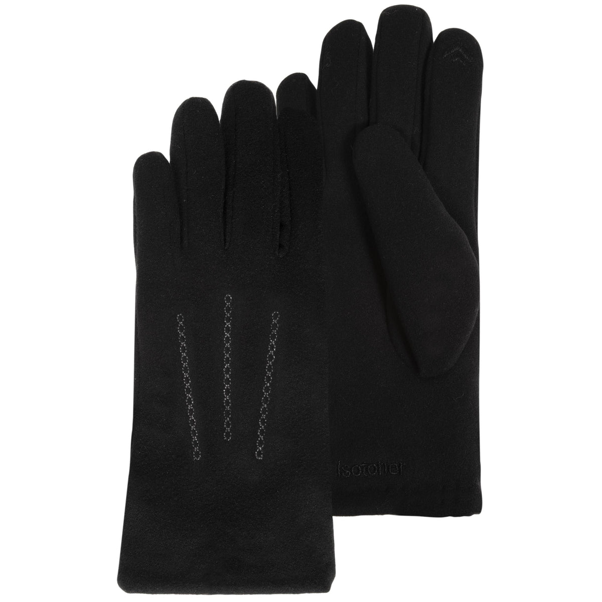 Guantes Mujer Microfibra táctiles Negro