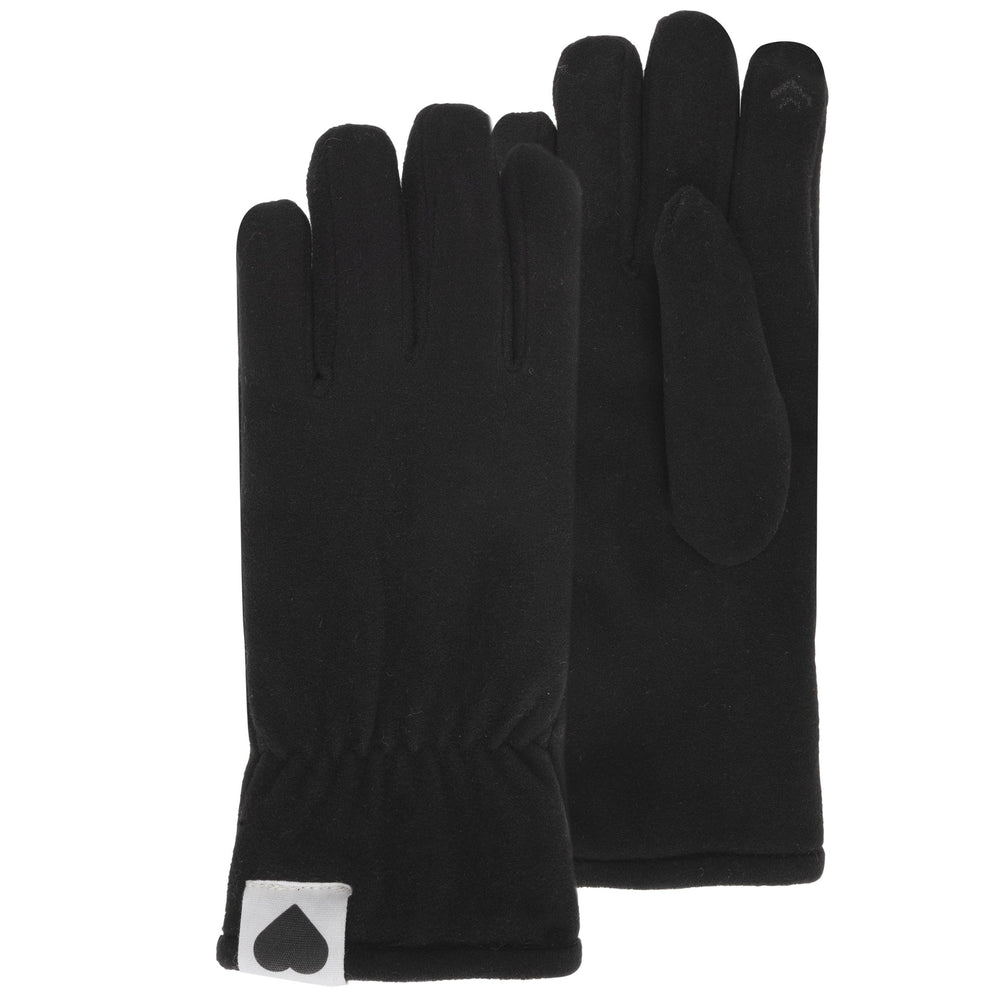 Guantes Niños 12/12 años Forro Polar Negro Corazón - Isotoner