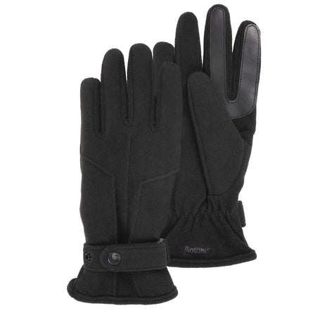 Guantes Hombre Negro polar reciclado - Isotoner
