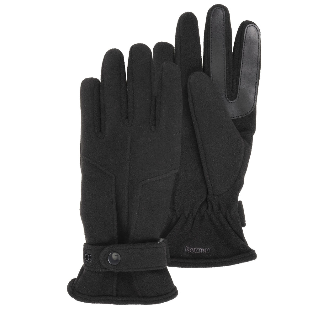 Guantes Hombre Negro polar reciclado - Isotoner