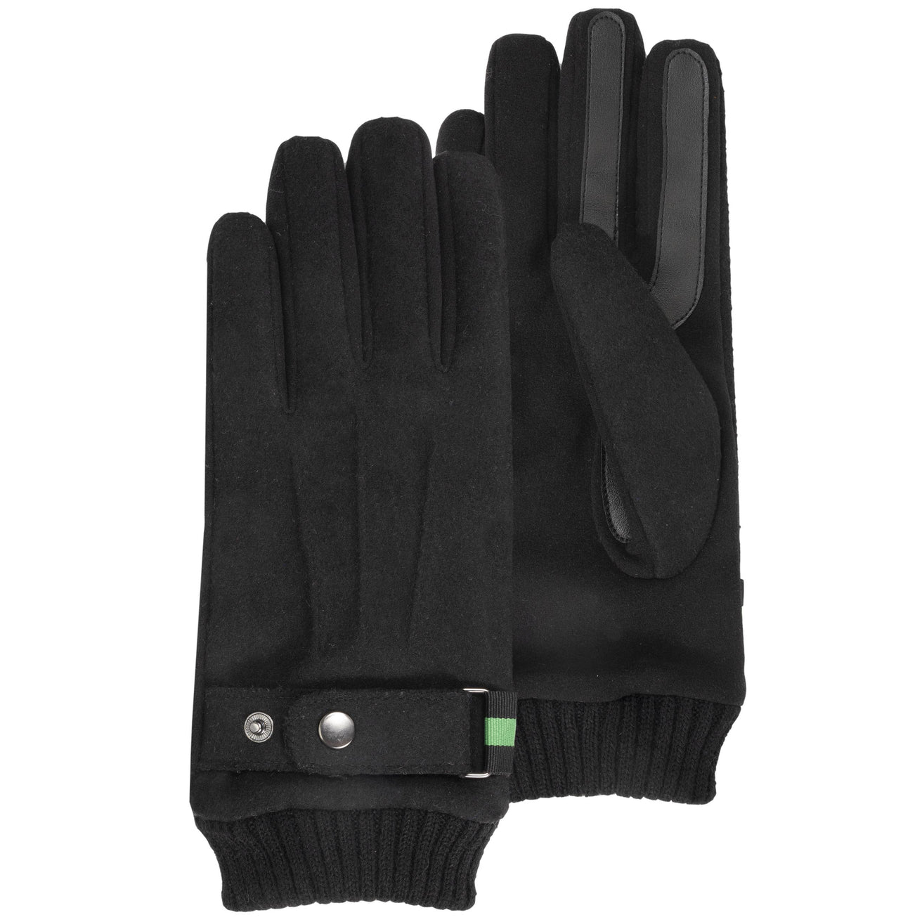 Guantes Hombre tejido lana Negro