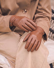 Guantes Mujer táctiles Cuero cálido Coñac