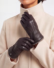 Guantes Mujer cuero caliente Negro