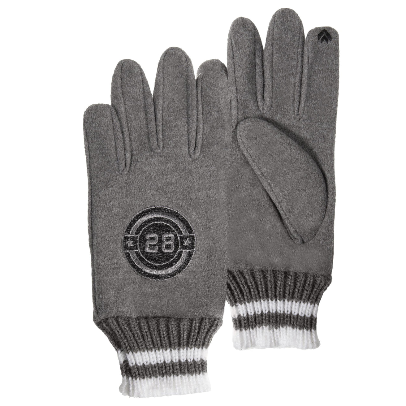 Guantes Niños gris smartouch 10/12 años bordados