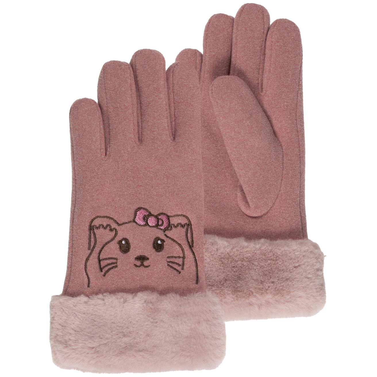 Guantes Niña 6/8 años Rosa Gato