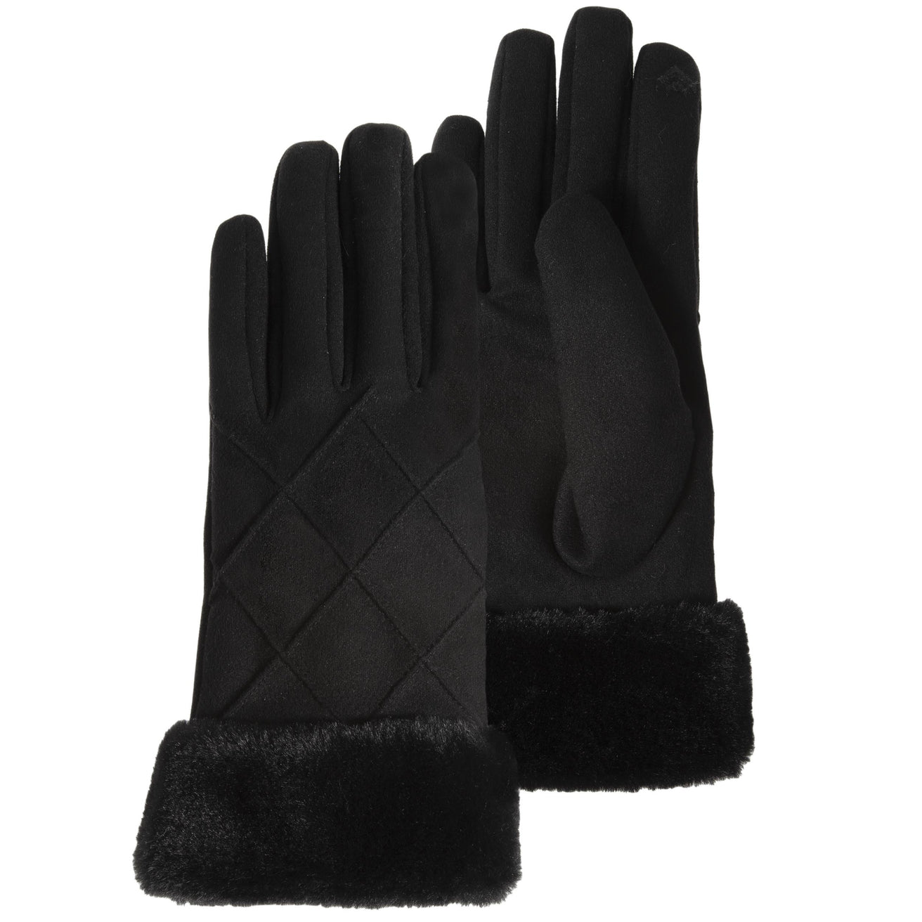 Guantes Mujer Negro suedina táctiles